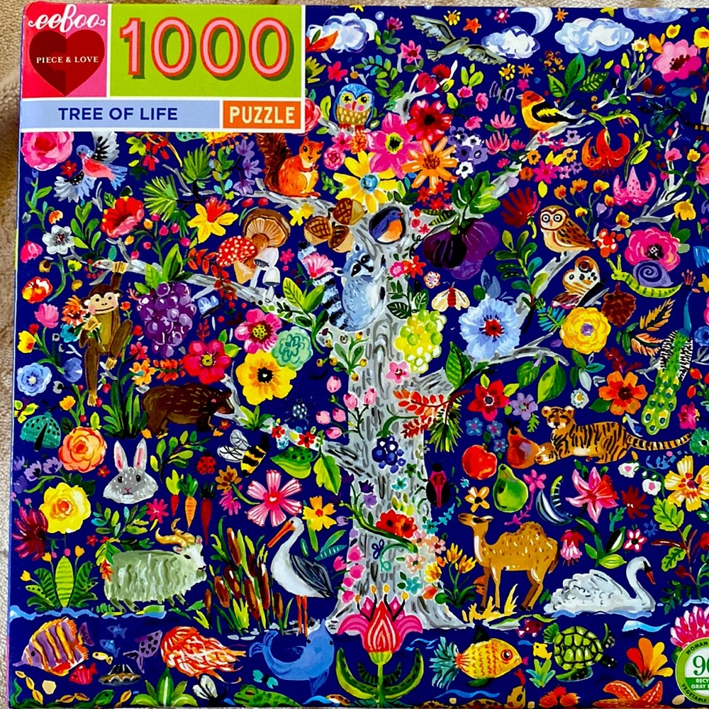 Eeboo Tree of Life 1000 Piece Puzzle one piece damaged